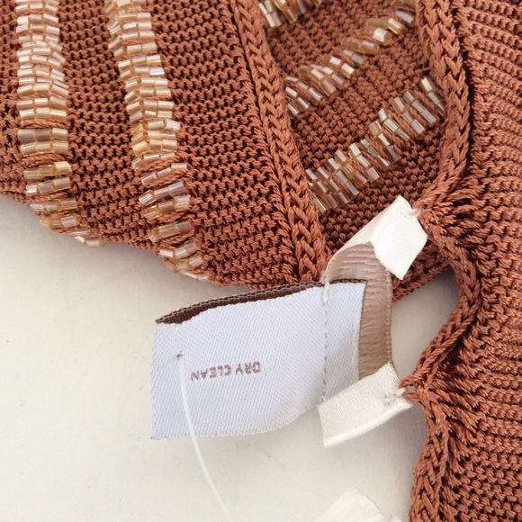 CHICOS COPPER SPARKLE KNIT BEADED SKINNY SCARF NWT - Picture 5 of 7